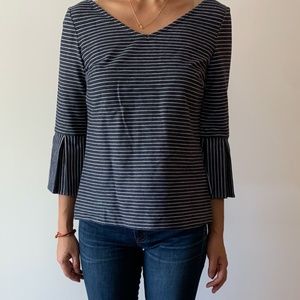 Banana Republic bell sleeve button back top